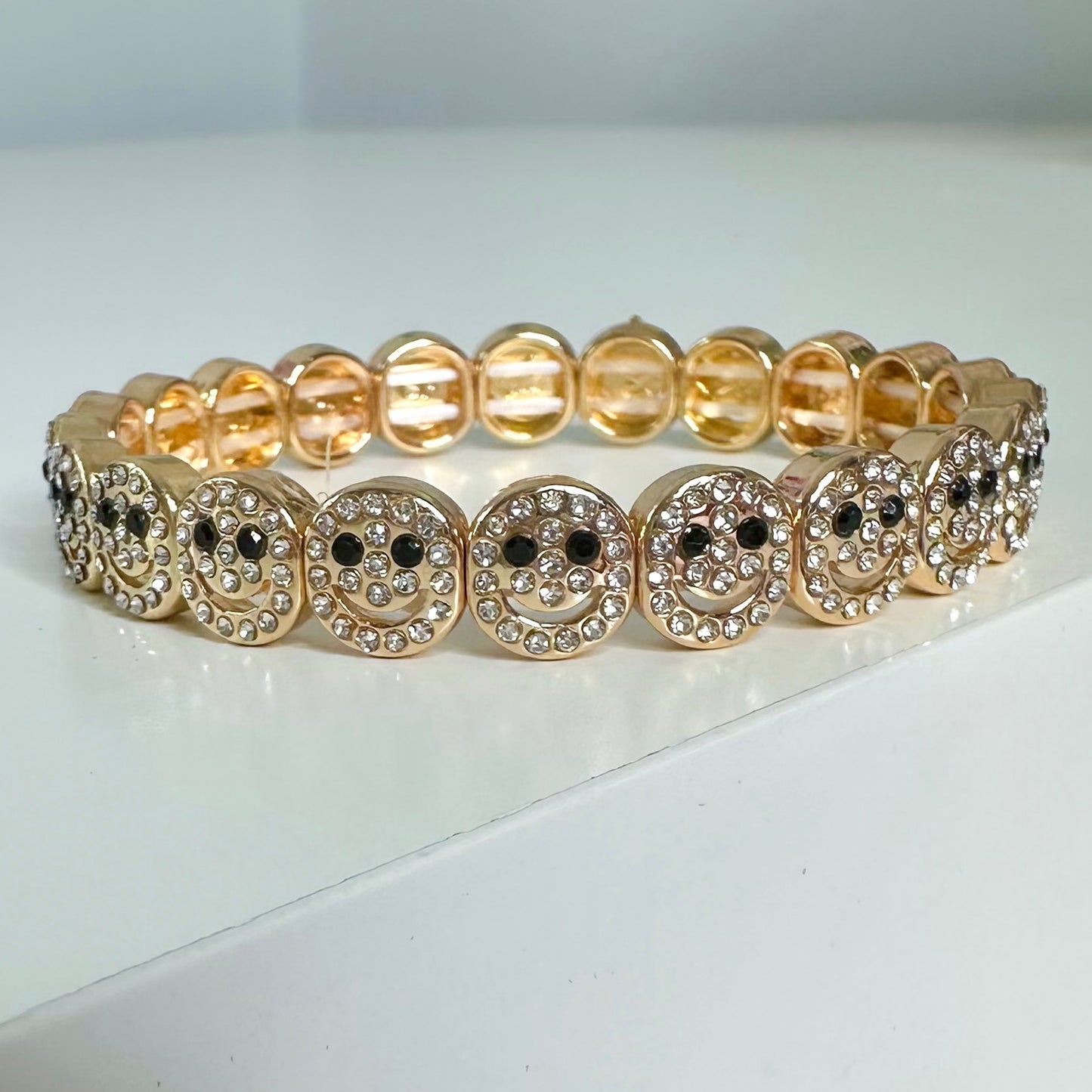Gold Crystal Smiley