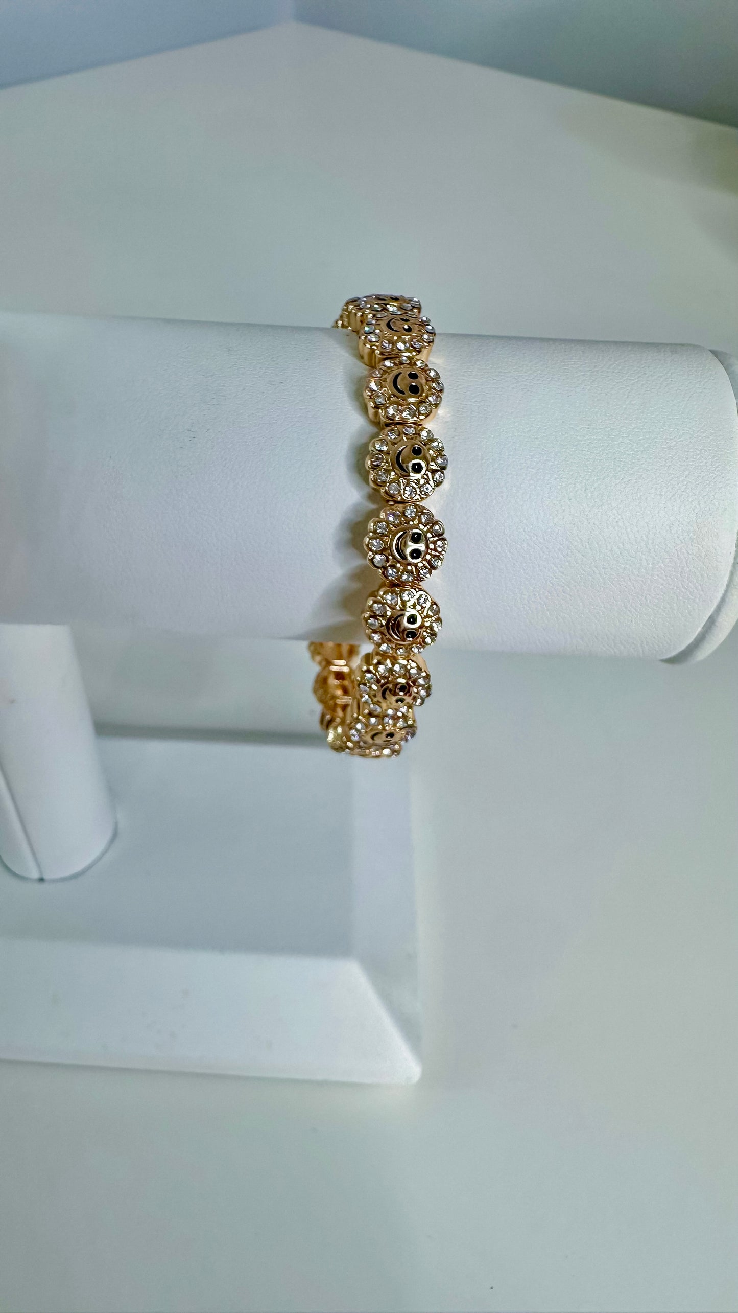 Gold Crystal Sun Smiley