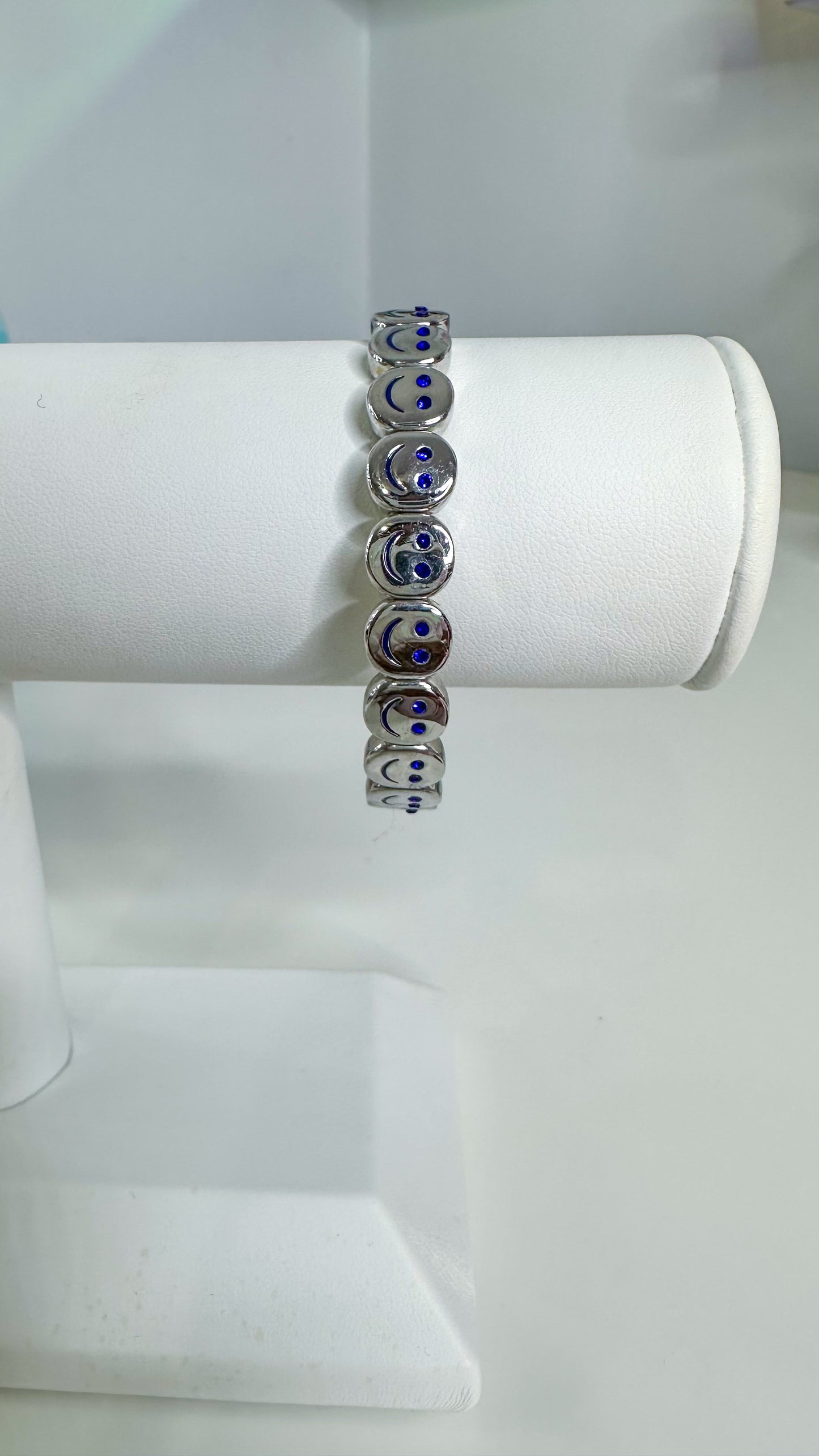 Silver Cobalt Smiley