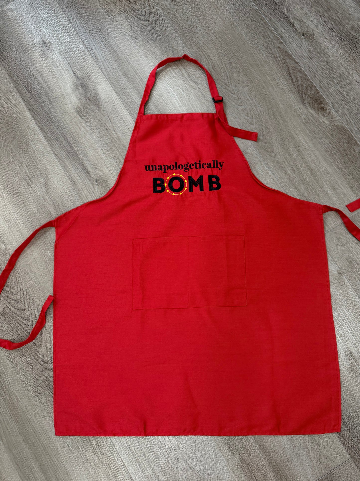 Magical Apron - Red/Black/Gold Embroidery