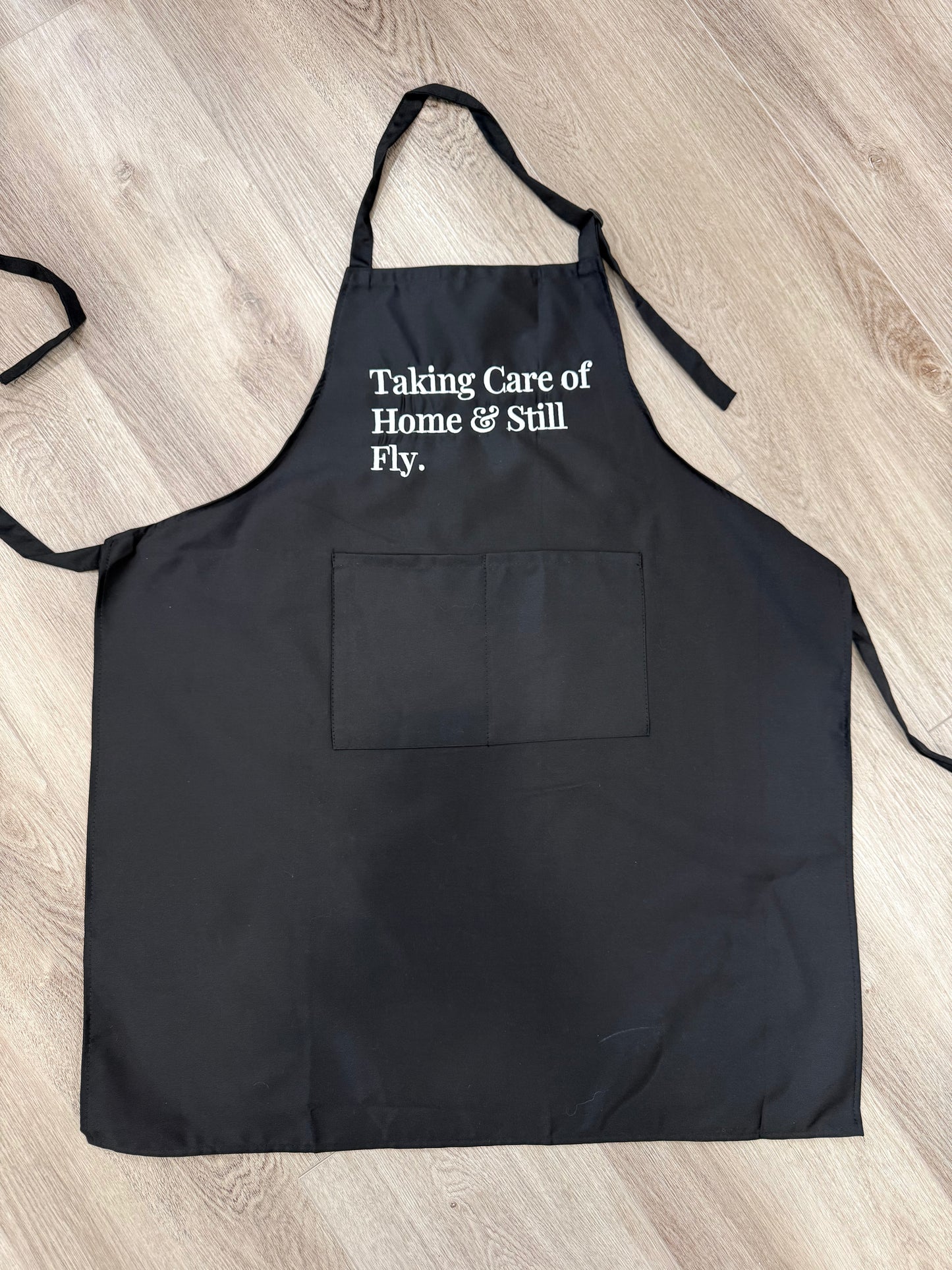 Magical Apron - Black / White Embroidery