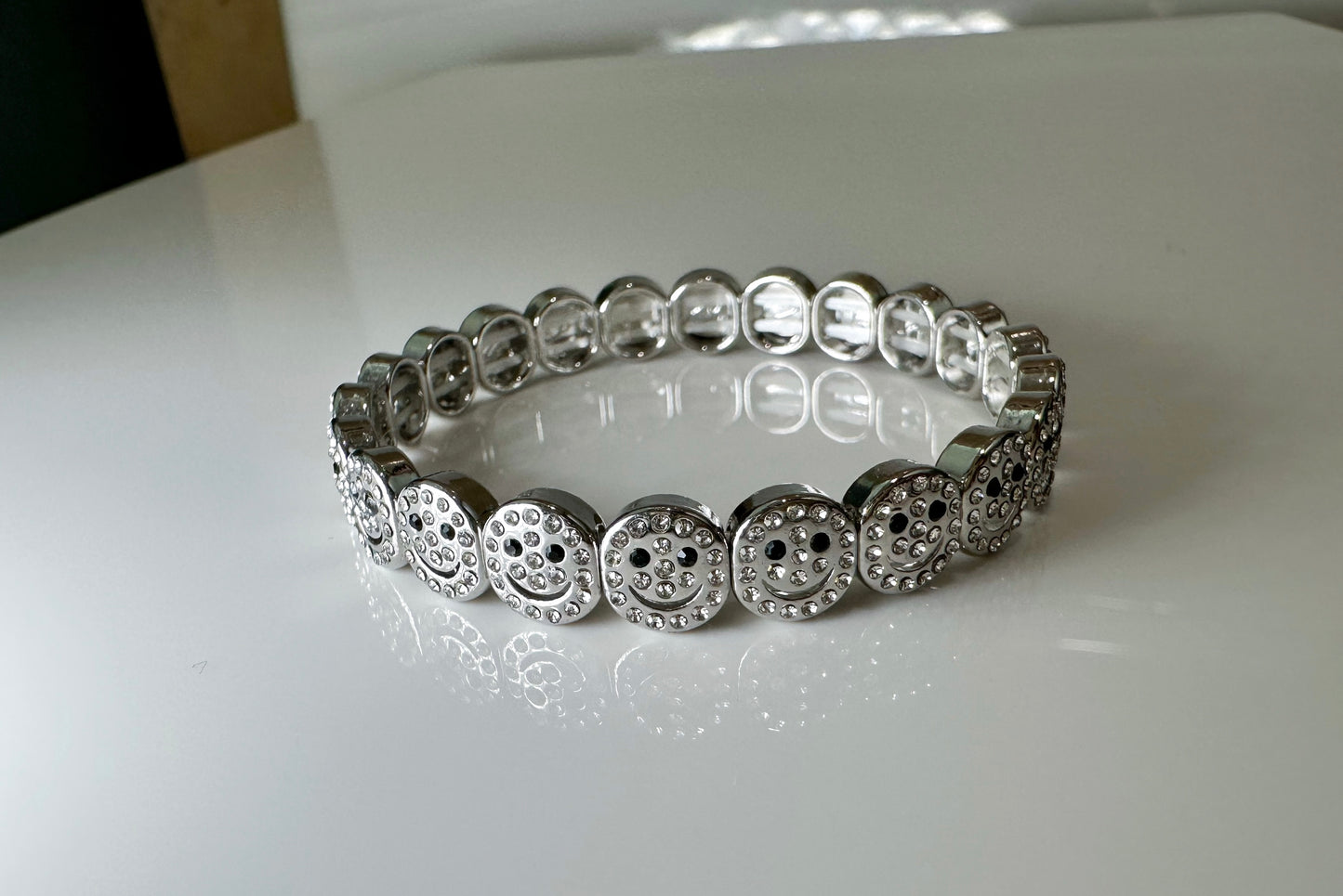 Silver Crystal Smiley