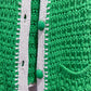 Zara Crochet Green and Cream Vest Women's Size L