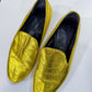 Rare Kenneth Cole Metallic Yellow Leather Loafers Women's Size 9