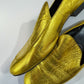 Rare Kenneth Cole Metallic Yellow Leather Loafers Women's Size 9