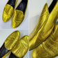 Rare Kenneth Cole Metallic Yellow Leather Loafers Women's Size 9