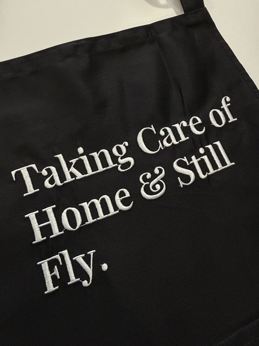 Magical Apron - Black / White Embroidery