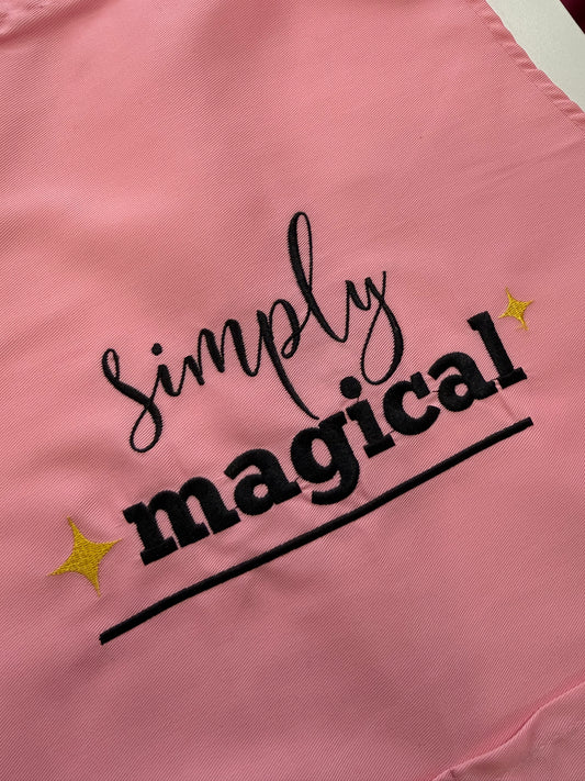 Magical Apron - Pink/Black Embroidery