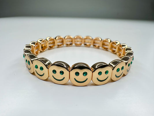 Gold + Green Smiley